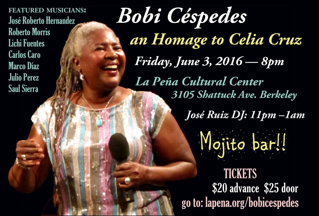 Update Bobi Cespedes Celia Cruz tribute flyer